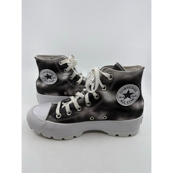 Converse Chuck Taylor All Star Lugged High Top Sneakers Tie Dye Gray Womens US 7 - Picture 12 of 14